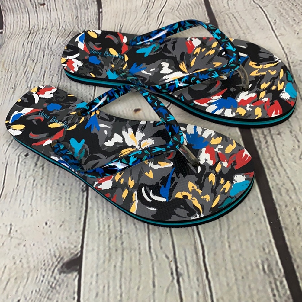 Vera Bradley Floral Brush Stroke Flipflop Sandals